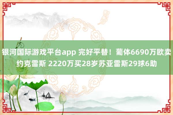 银河国际游戏平台app 完好平替！葡体6690万欧卖约克雷斯 2220万买28岁苏亚雷斯29球6助