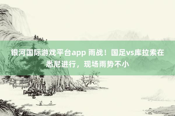 银河国际游戏平台app 雨战！国足vs库拉索在悉尼进行，<a href=